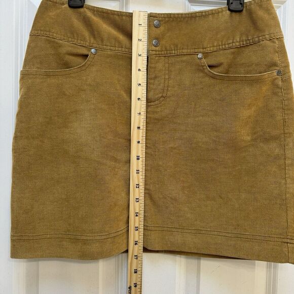 Athleta Corduroy Ridge Mini Skirt Womens Size 6 Brown Khaki Y2k - Picture 8 of 9
